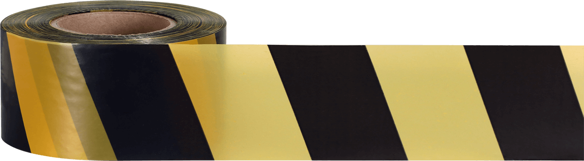 Лента оградительная 75 ш.(1х250) черная с желтым – 1