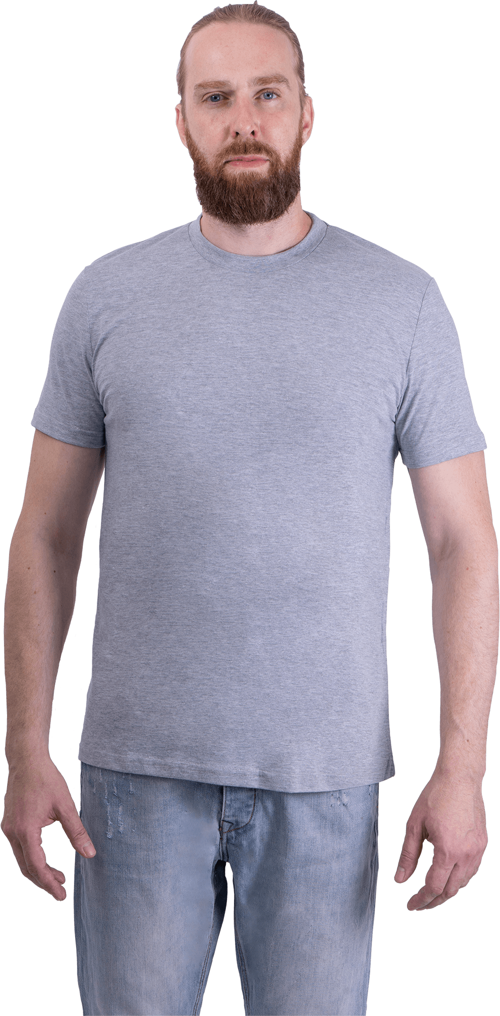 Футболка короткий рукав 160 г/м2, серая меланж – 1