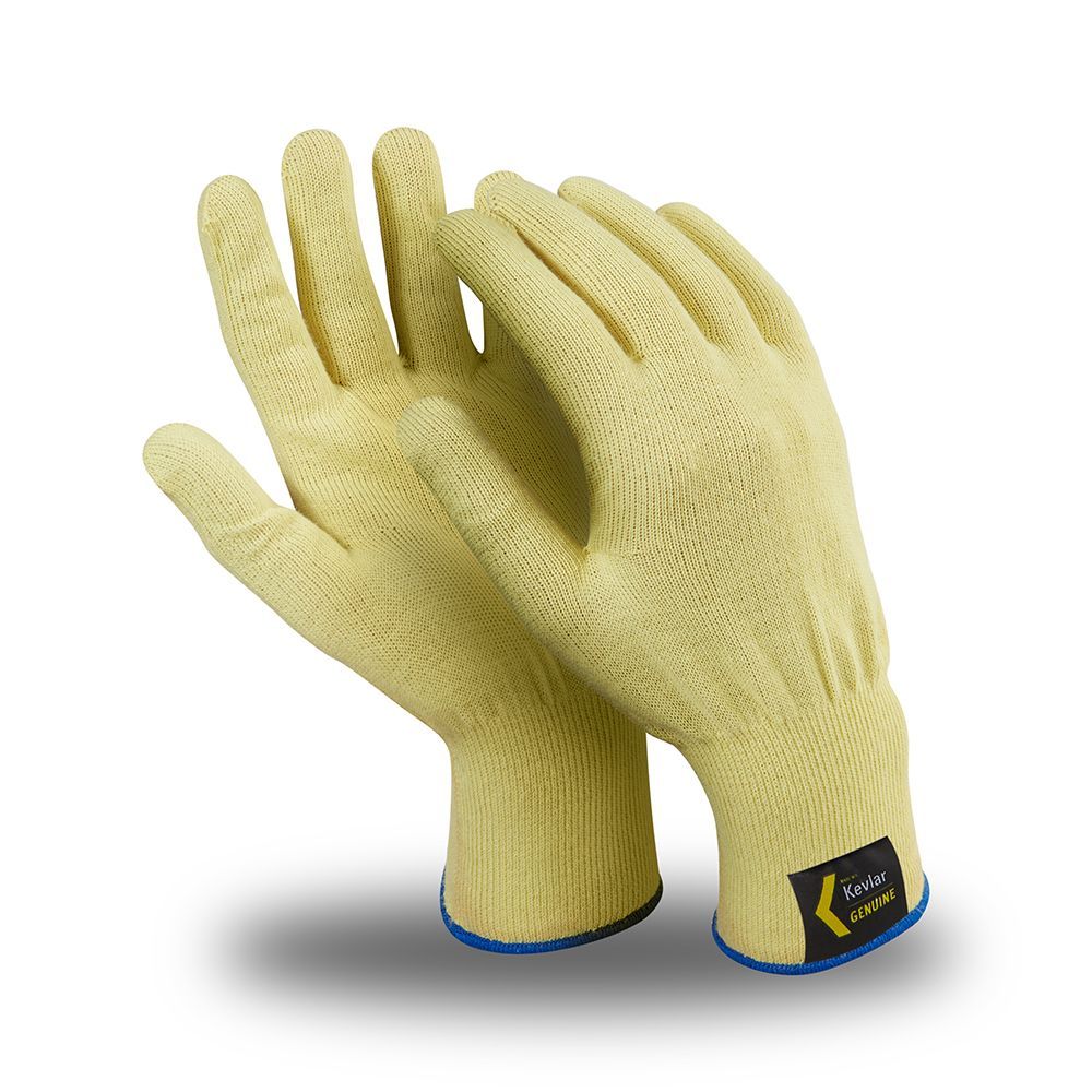 Перчатки АРАМАКС СЛИМ (MG-301), Kevlar®, без покрытия, оверлок, цвет желтый – 1