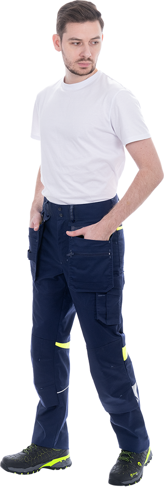 Брюки ACTIVE FLEX / АКТИВ ФЛЕКС, летние, т.синий-флуоресцентный желтый – 1