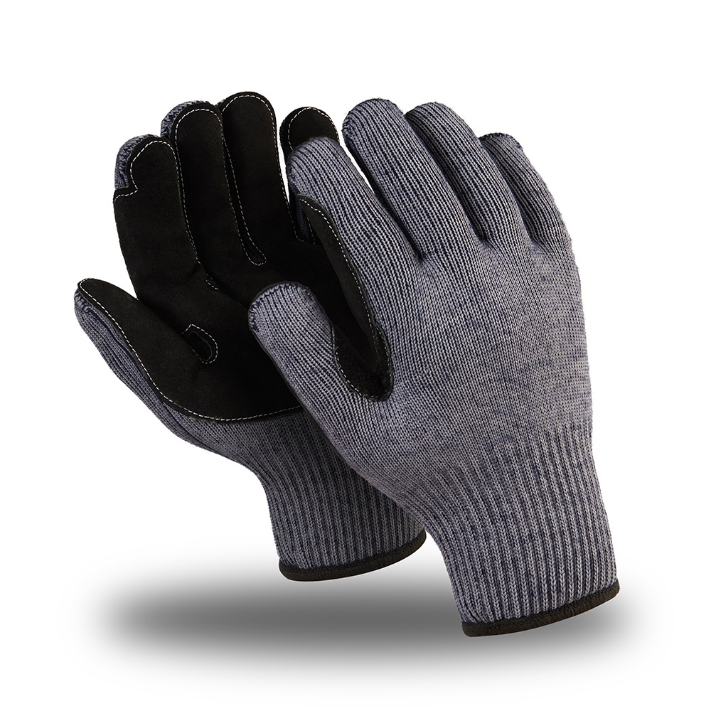 Перчатки СЕВЕР СПЛИТ (WG-793), 50% шерсть, акрил, нейлон, спилок на ладони, цвет серый – 1