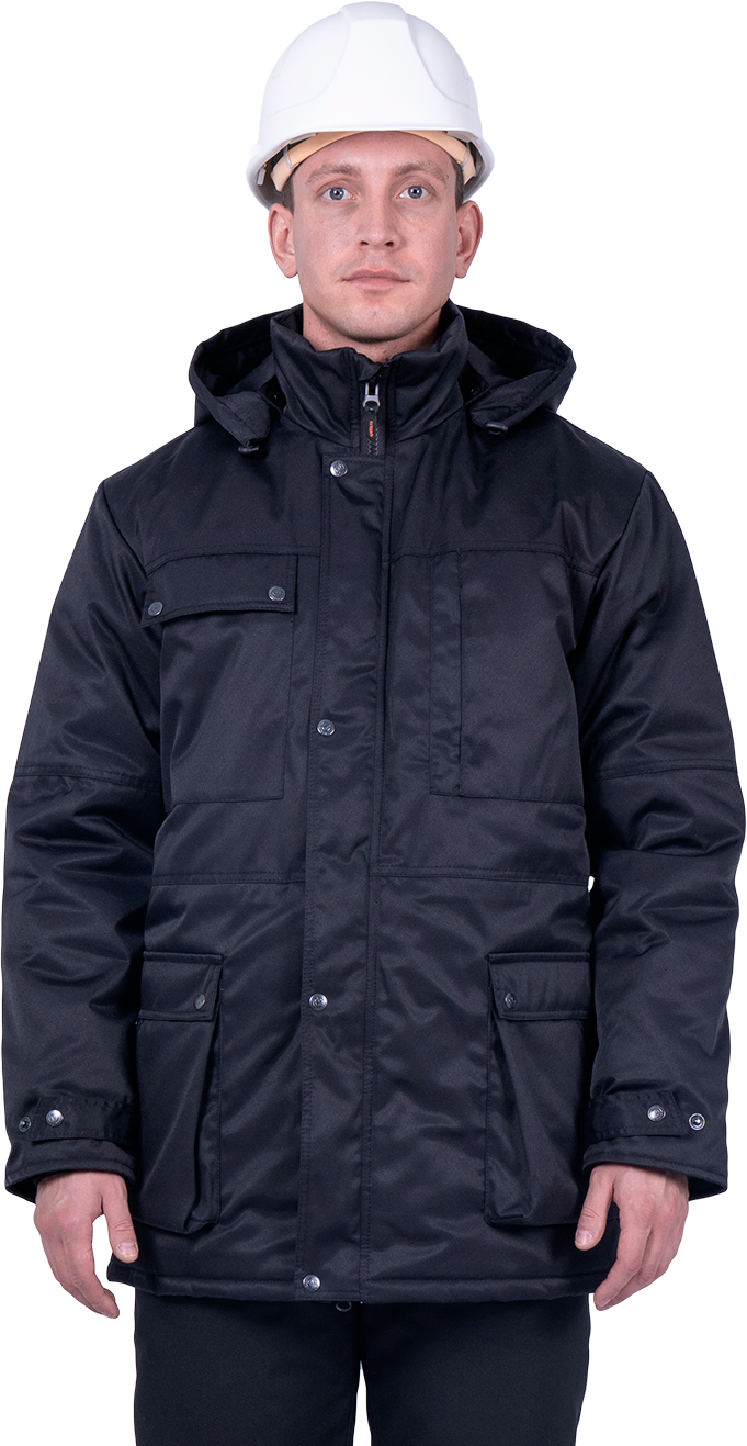Куртка ЗАЩИТА зимняя, черная – 1