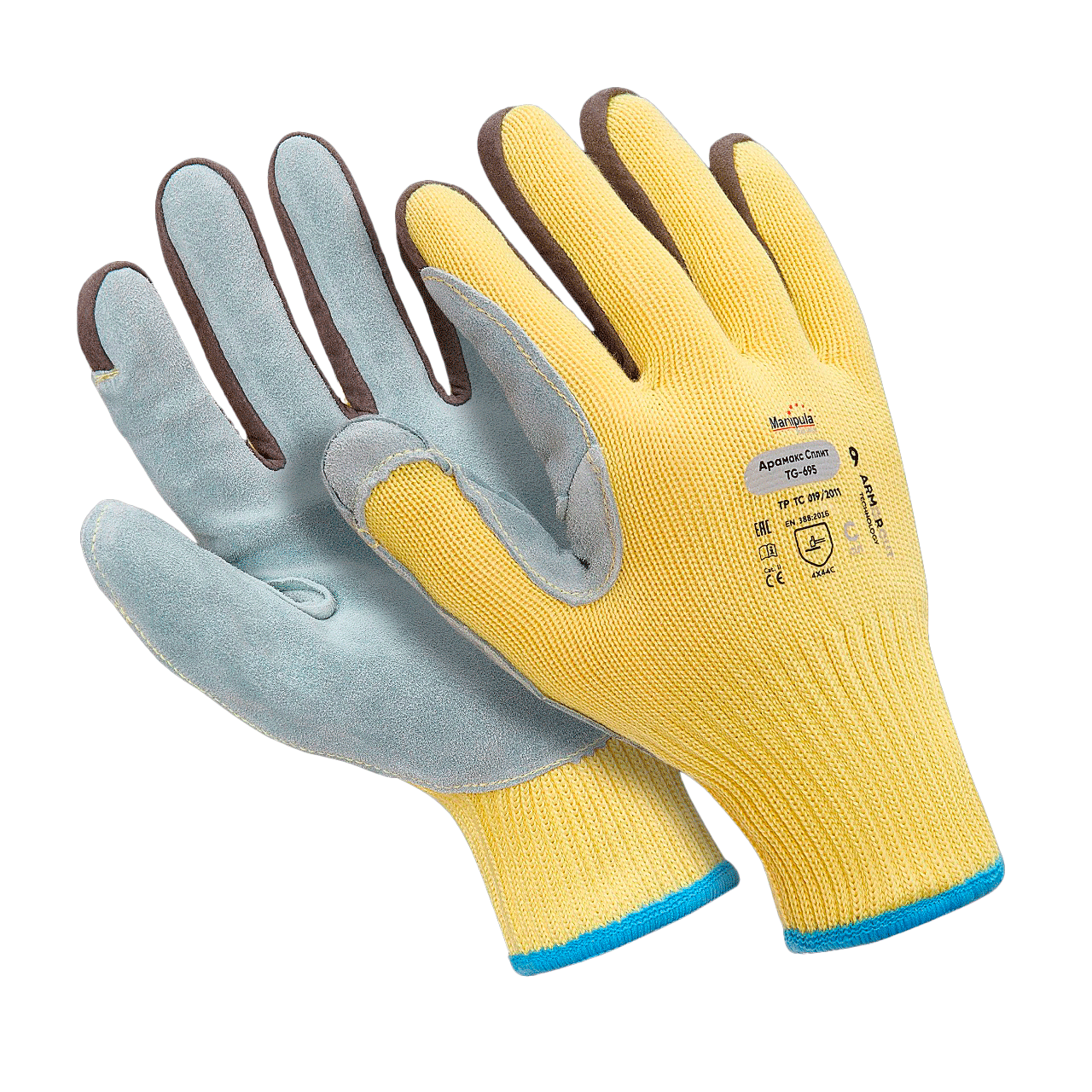 Перчатки АРАМАКС СПЛИТ (TG-695), Armorcut Technology, спилок, оверлок – 1