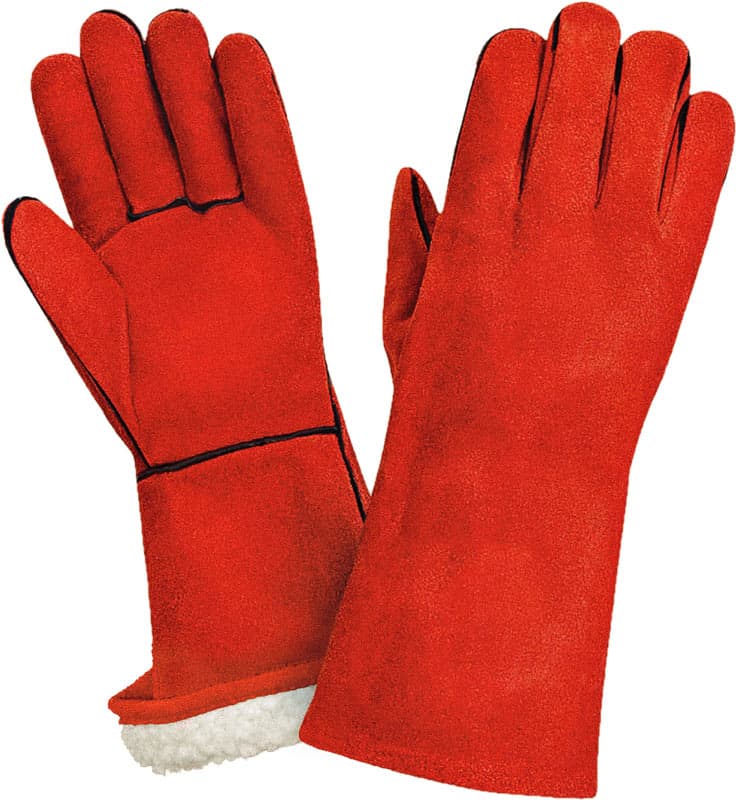 Краги МЕТАЛЛУРГ М, (Т7-11-ru), спилок, 5-ти палые, акриловый (синтетический) мех – 1