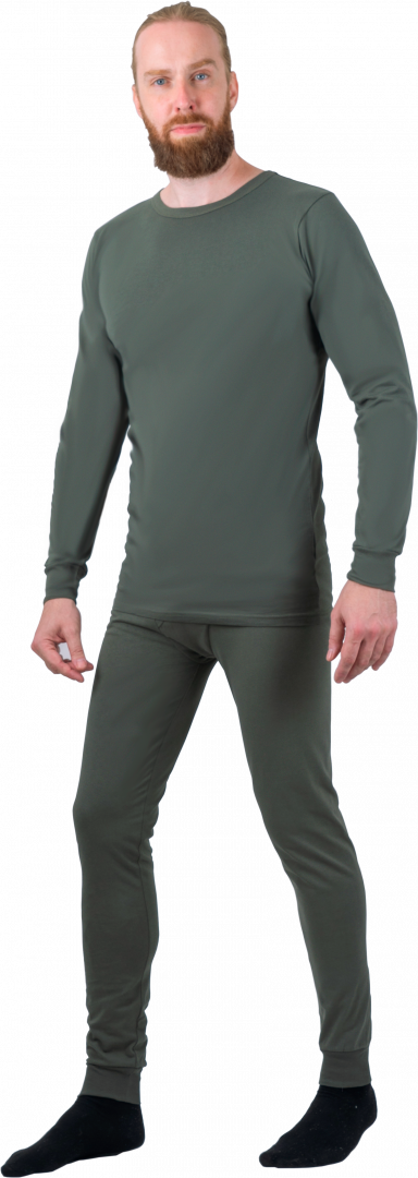 Белье мужское фуфайка кальсоны цвет хаки, (Бел 300) – 1