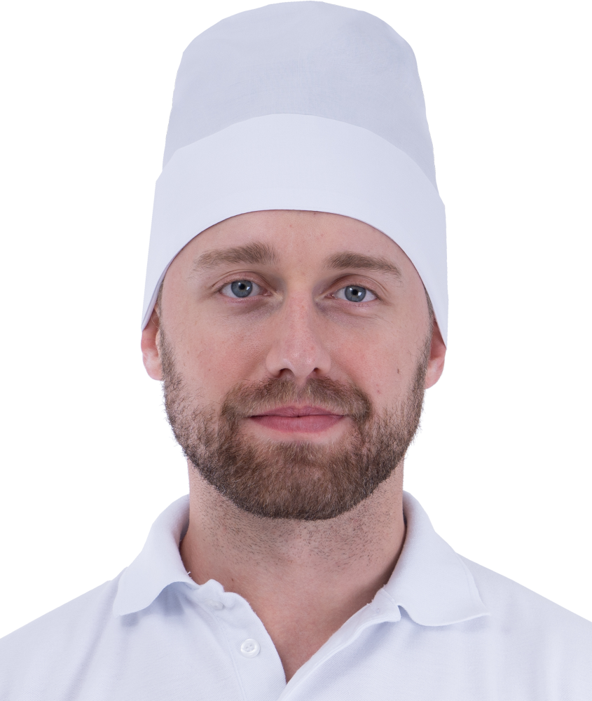Шапочка ХИРУРГА, тк.смесовая, белая – 1