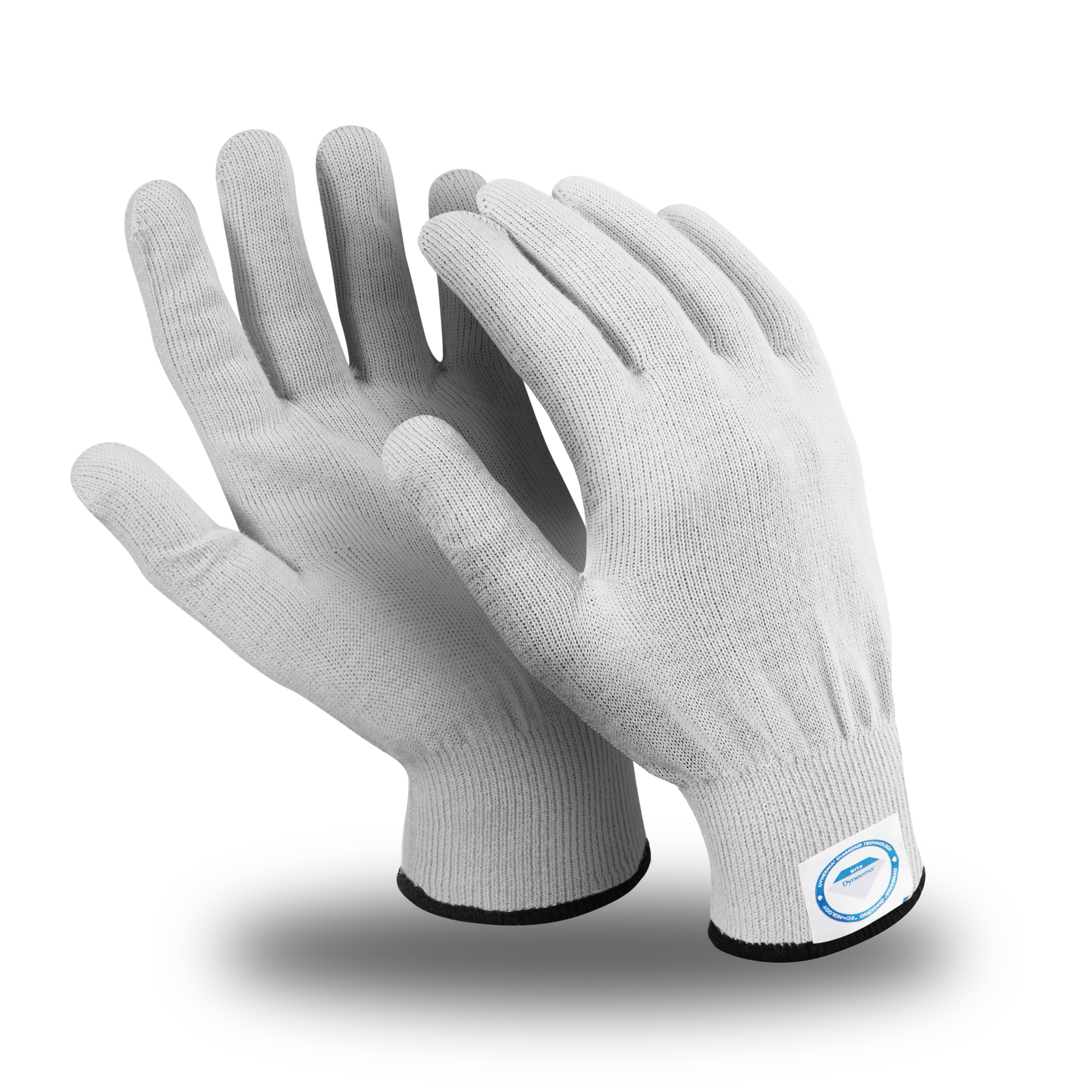 Перчатки ДАЙМОНД (MG-403), Dyneema® Diamond/нейлон, без покрытия, оверлок, цвет белый – 1