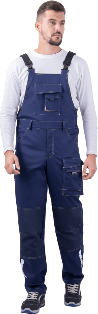 Полукомбинезон ДИДЖИТАЛ НЬЮ летний, т/синий-бежевый – 1