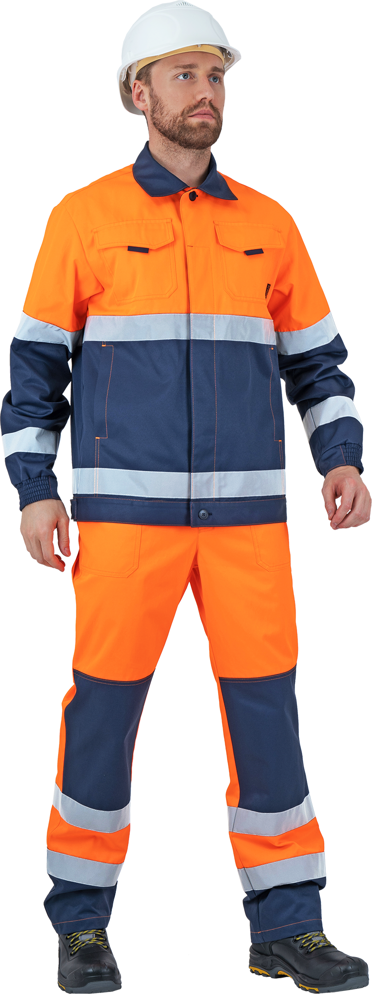 Костюм БРАЙТ, Со - 3-ий класс защиты, флуоресцентный оранжевый-синий – 1
