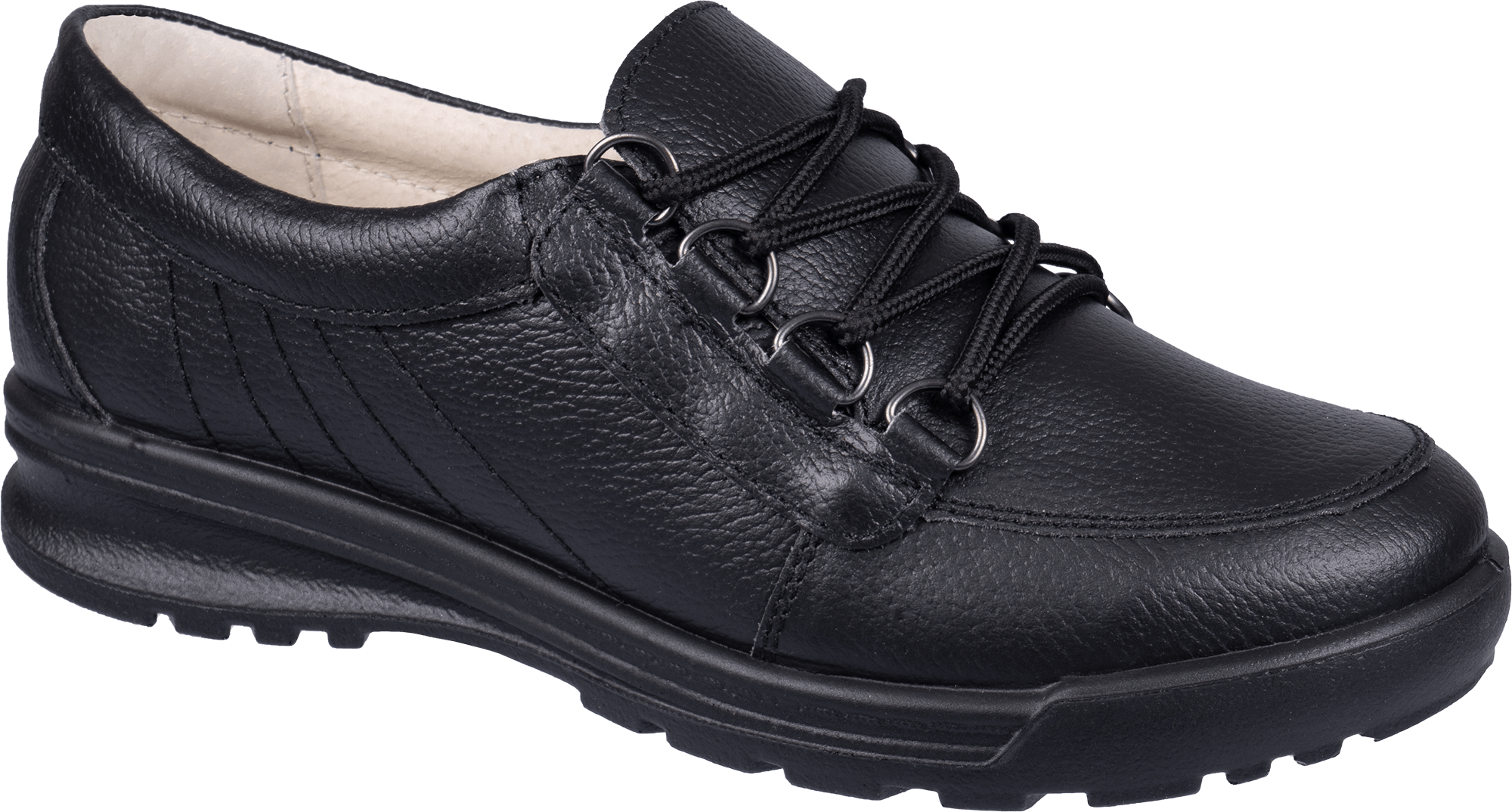 Туфли СВЕТА, женские, кожаные ПУ (черные) – 1