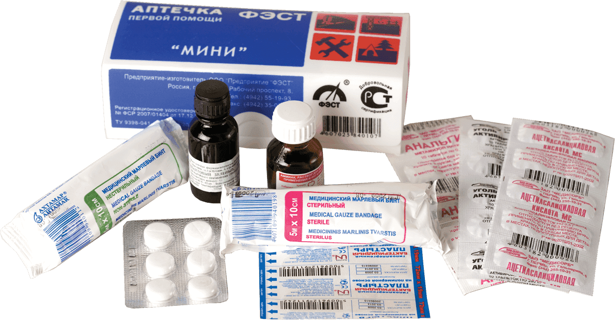 Аптечка ИНДИВИДУАЛЬНАЯ картонный футляр – 1