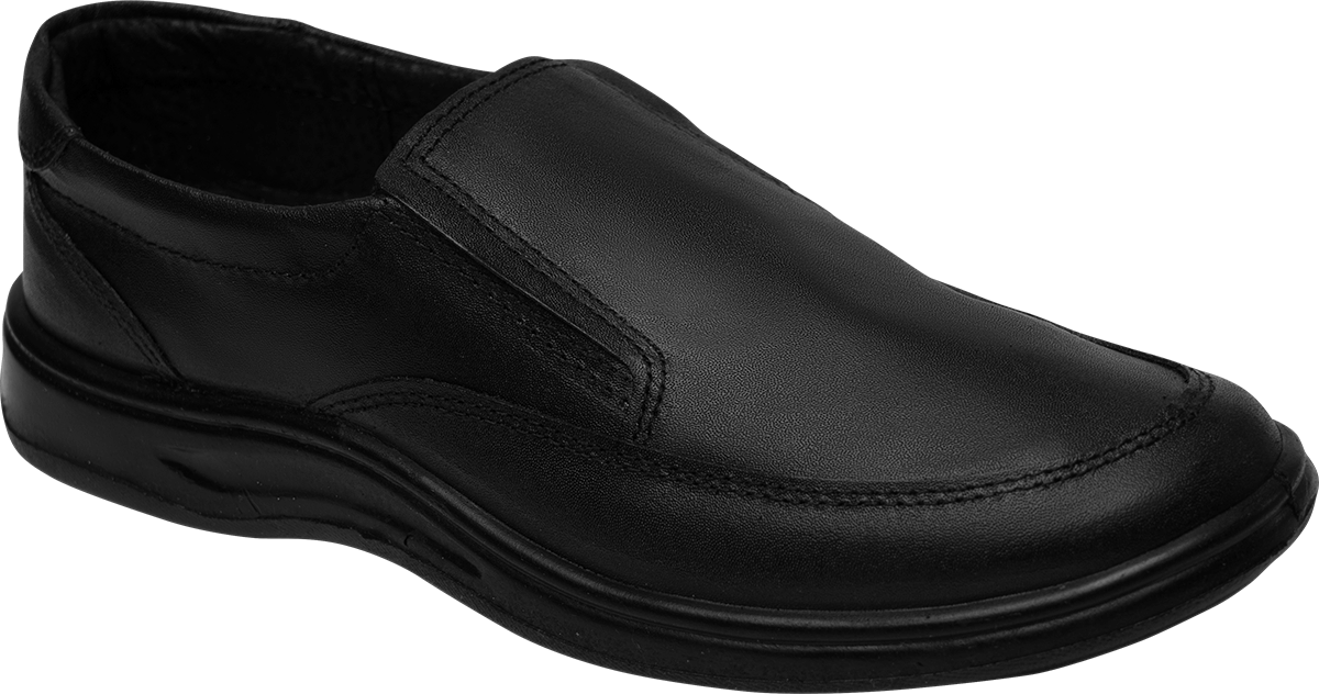 Туфли ВИЛЕН, мужские кожаные ПУ (черные) – 1