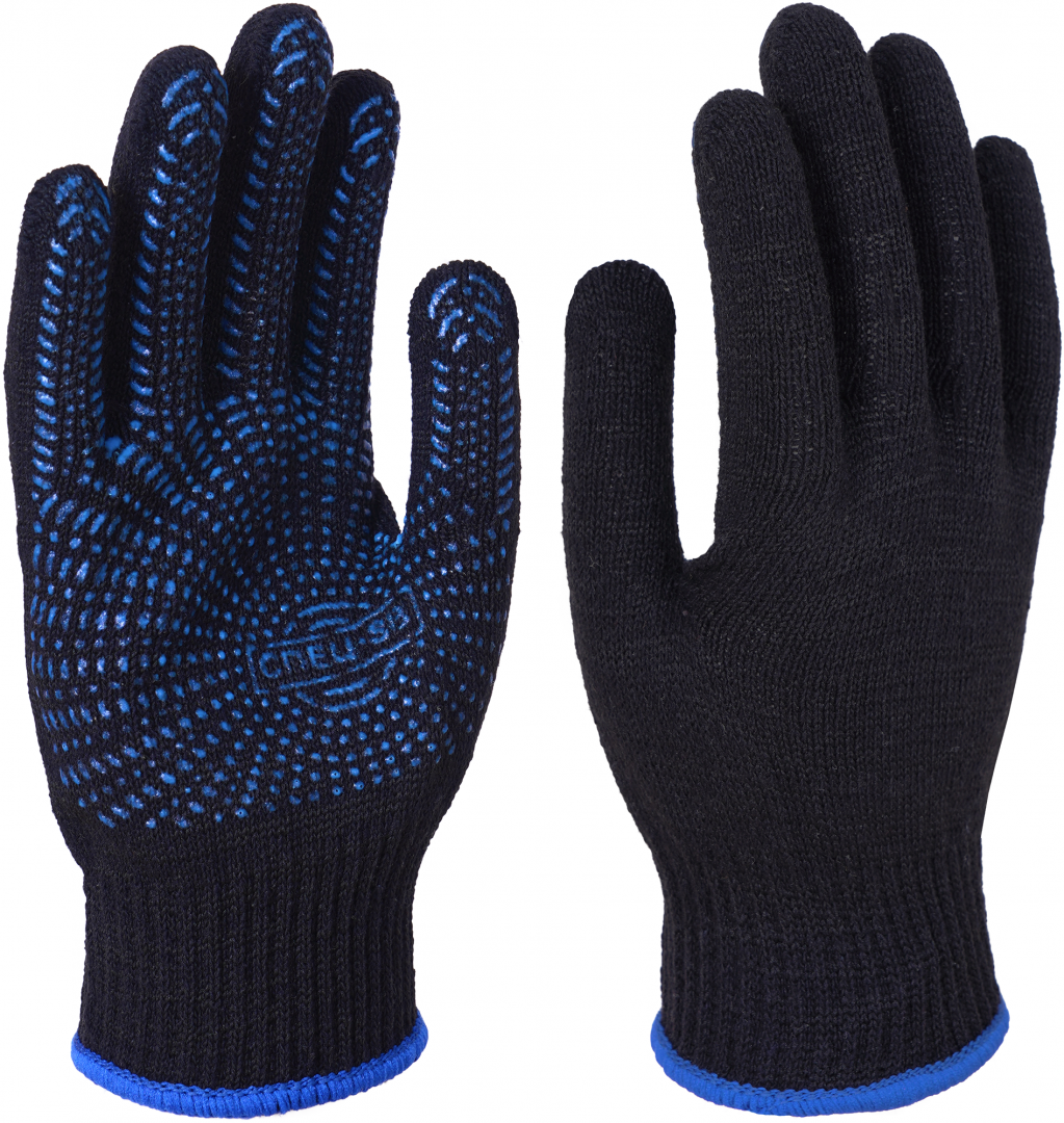 Перчатки трикотажные с ПВХ СПЕЦ-SB® СЕТЬ черный, (Пер 062) – 1
