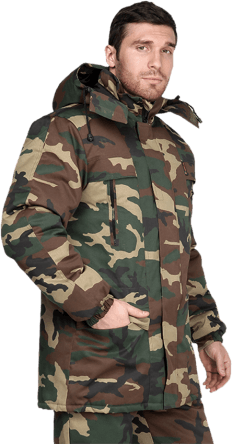 Куртка ТУРИСТ зимняя, КМФ зелёный – 1
