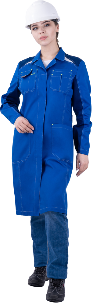Халат ТУРБО SAFETY летний, василек-синий, женский – 1