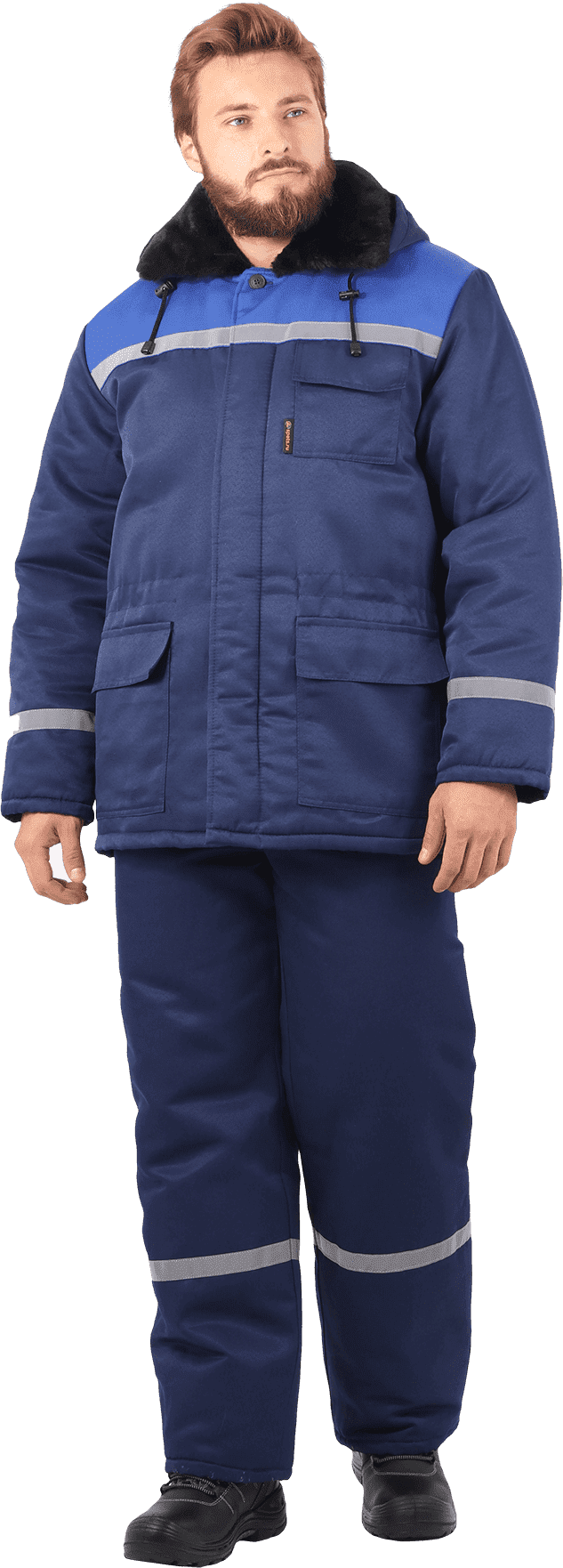 Костюм зимний, т/синий-василек – 1