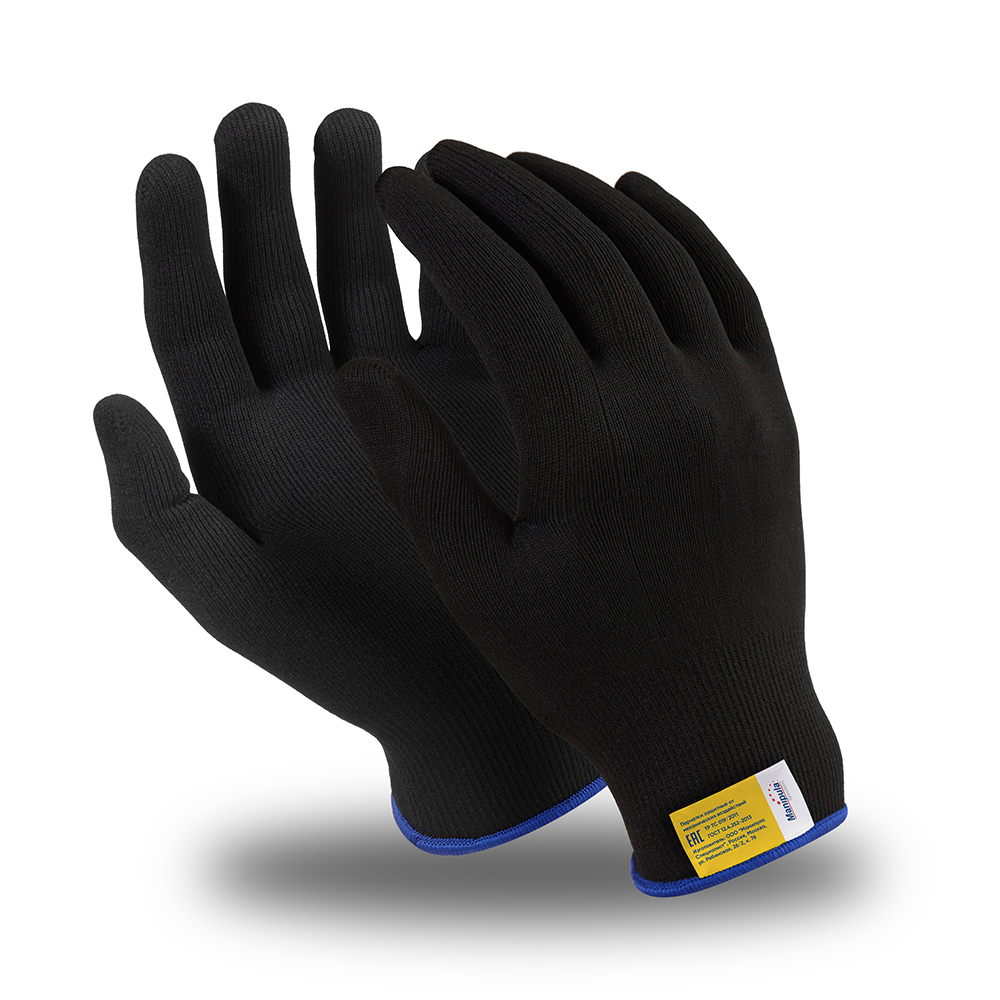 Перчатки МИКРОН БЛЭК (MG-102), нейлон, оверлок, цвет черный – 1