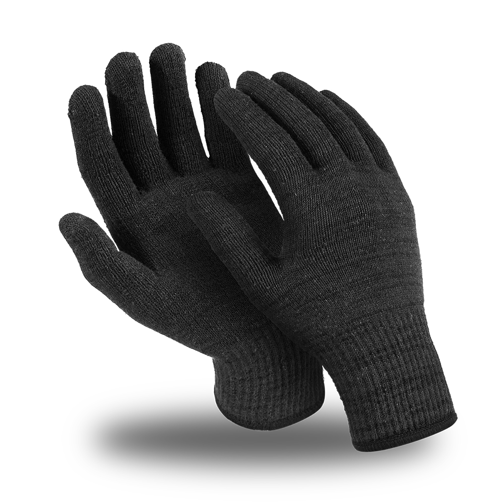 Перчатки ЭТАЛОН (MG-106), хлопок/полиэфир, оверлок, цвет черный – 1