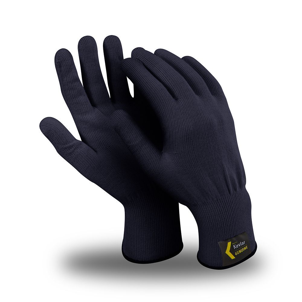 Перчатки АРАМАКС БЛЭК (MG-305), Kevlar® , без покрытия, оверлок, цвет черный – 1