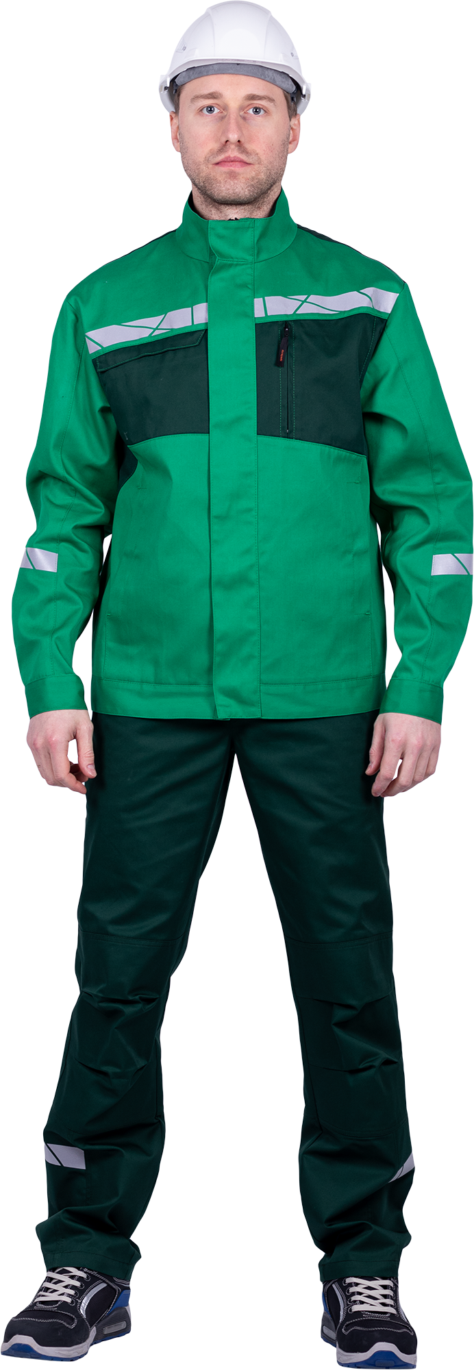 Куртка СТРОНГ летняя, зеленый-т.зеленый – 1
