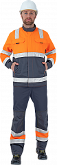 Костюм РЕФЛЕКТ-2, 3-й класс защиты, флуоресцентный оранжевый-серый