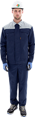 Костюм ТЕХНИК 2 летний, т/синий-серый (Куртка, полукомбинезон)