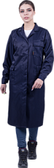 Халат кислотостойкий, т/синий, женский