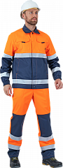 Костюм БРАЙТ, Со - 3-ий класс защиты, флуоресцентный оранжевый-синий
