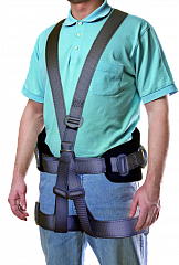 Привязь BG СПР-13, наплечные/набедренные лямки с компенсаторами, высокий плотный кушак