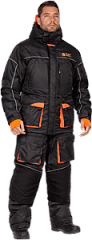Костюм ЧЕМАЛ утепленный, черный-оранжевый