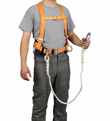 Привязь УПР-02 В, наплечные лямки, строп канат