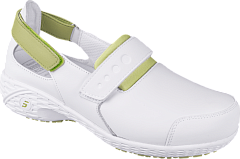 Полуботинки (тип туфли) SAMANTHA (САМАНТА), женские, кожаные ЭВА/резина (белый+зеленый/LGN)