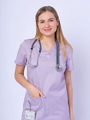 Блуза медицинская женская «Лонга», лаванда  