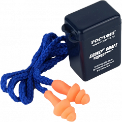 Беруши РОСОМЗ™ БЛОКЕР СМАРТ (63516) 30дБ с кордом, многоразовые