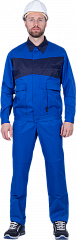 Костюм СПЕЦИАЛИСТ-1 летний, василек-т/синий (Куртка+брюки)