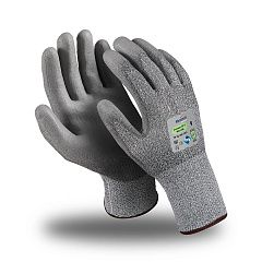 Перчатки СТИЛКАТ ПУ 5 (MG-466), Sapphire Technology, ПУ частичный, оверлок, цвет серый