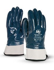 Перчатки MS Нитрил КП (MS-121), джерси, нитрил полный, крага, цвет синий