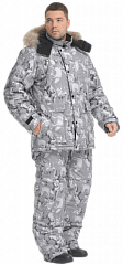 Костюм ХАНТЕР утепленный, волки (серый)