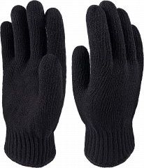 Перчатки трикотажные ДВОЙНЫЕ черный