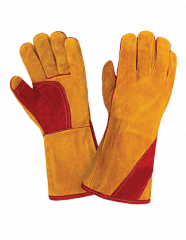 Краги СИБИРЬ, Т12-11-ru-10.5 (RL4), спилок, 5-ти палые, подкладка флис, усиленные, Кевлар®