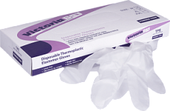 Перчатки виниловые, без пудры