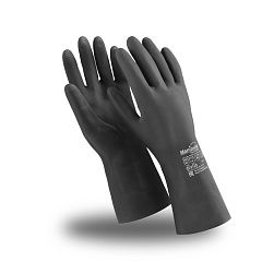 Перчатки ХИМОПРЕН (CG-973/NP-F-09), неопрен, 0.75 мм, 300 мм, хлопковая подкладка, цвет черный