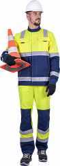 Костюм РЕФЛЕКТ-1, Со - 3-ий класс защиты, флуоресцентный желтый-синий