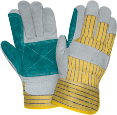 Перчатки ДОКЕР, (P2201), спилок, х/б, усиленный наладонник, жесткий манжет, подкладка