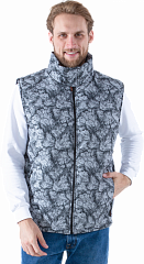 Жилет САТУРН утепленный, серый (абстракция)