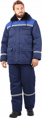 Костюм зимний, т/синий-василек