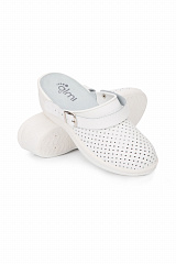 Сабо 'Медикал' кожаные, белый (женские)