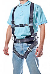 Привязь BG СПР-03, наплечные/набедренные лямки, высокий плотный кушак