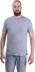 Футболка короткий рукав 160 г/м2, серая меланж